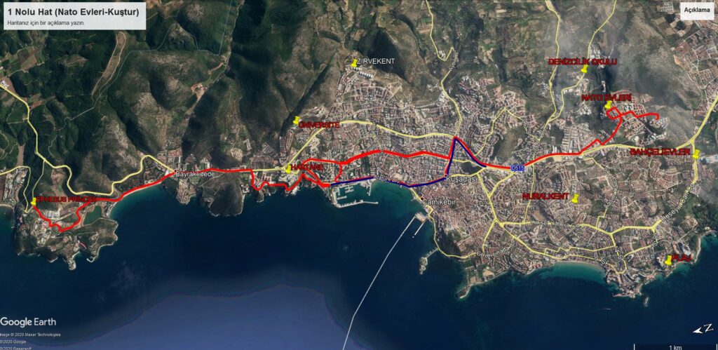1 Nolu Hat Kuşadası Şehiriçi (1)